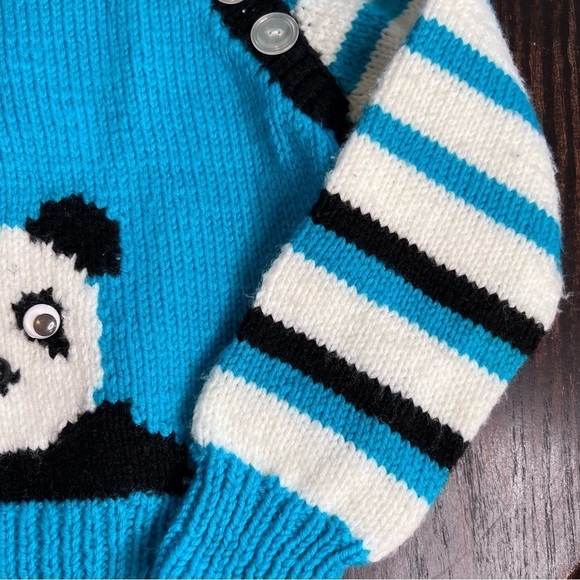 Vintage Handknit Panda Bear Sweater - Picture 5 of 11